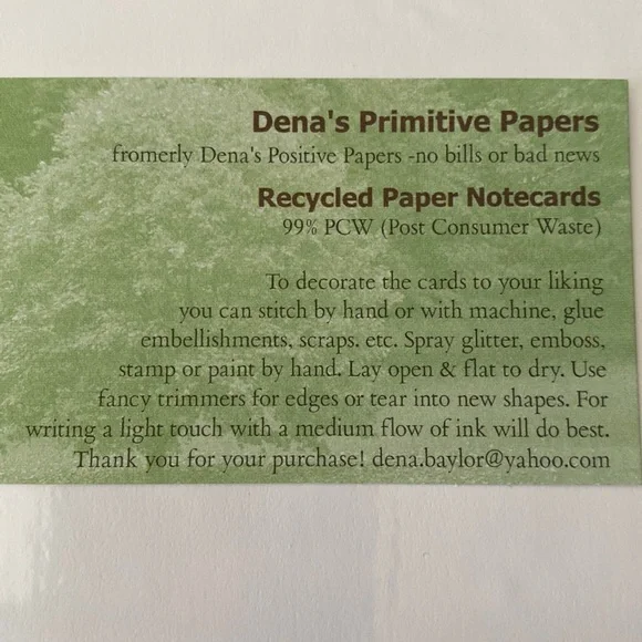 Recycled Paper Notecards Artisanal pink purple 10 + 11 envelopes - Picture 14 of 15